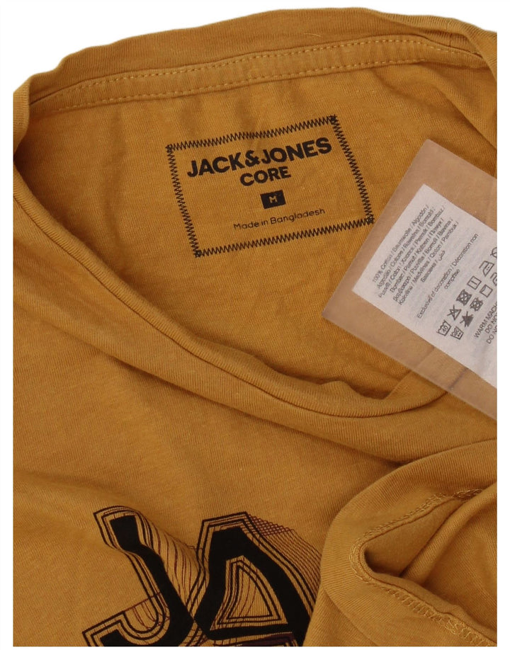 T-shirt grafica da uomo Jack & Jones Top in cotone giallo medio