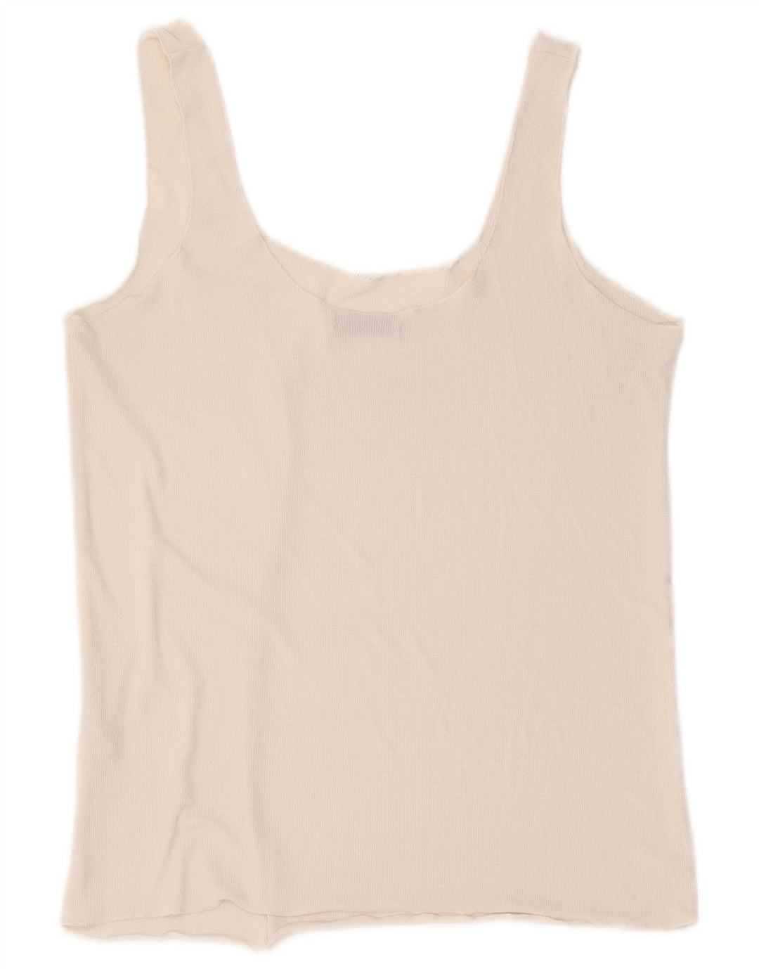 Canotta corta da donna Zara UK 14 grande poliestere bianco