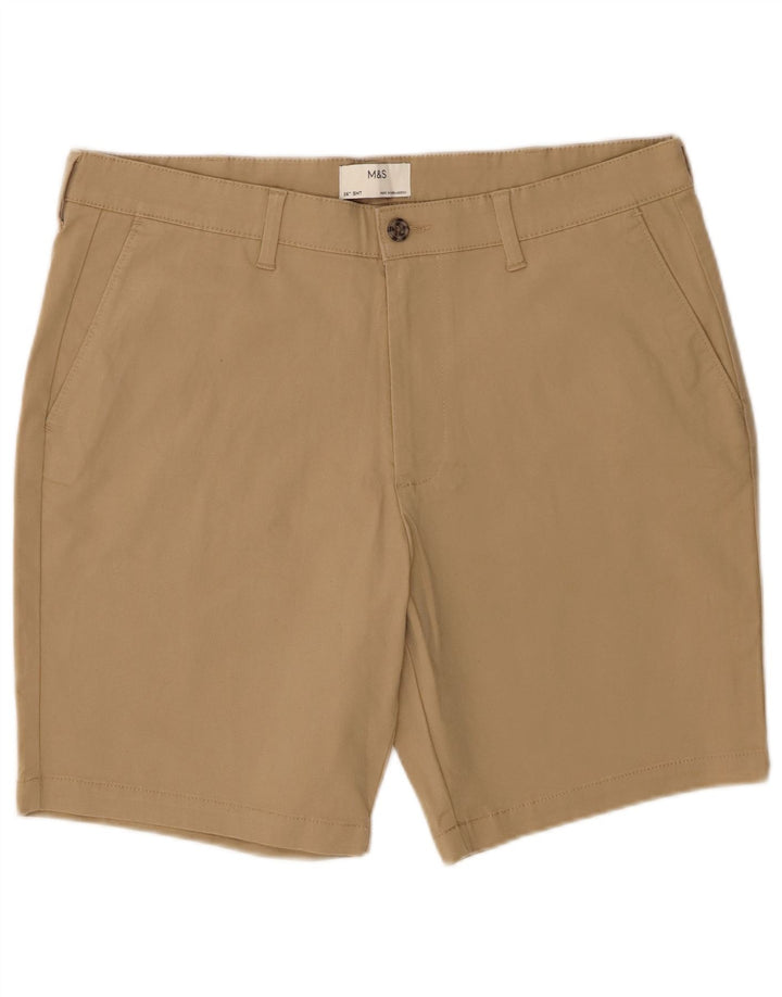 Pantaloncini chino da uomo Marks & Spencer W36 grandi in cotone beige