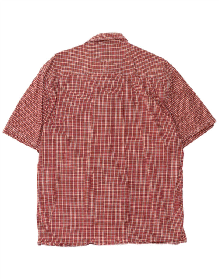Camicia a maniche corte da uomo WRANGLER XL in cotone a quadri rossi