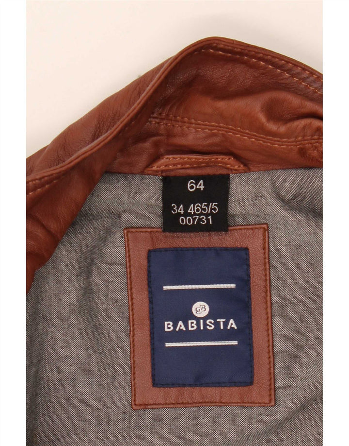 Giacca in pelle da uomo Babista EU 64 7XL Pelle marrone
