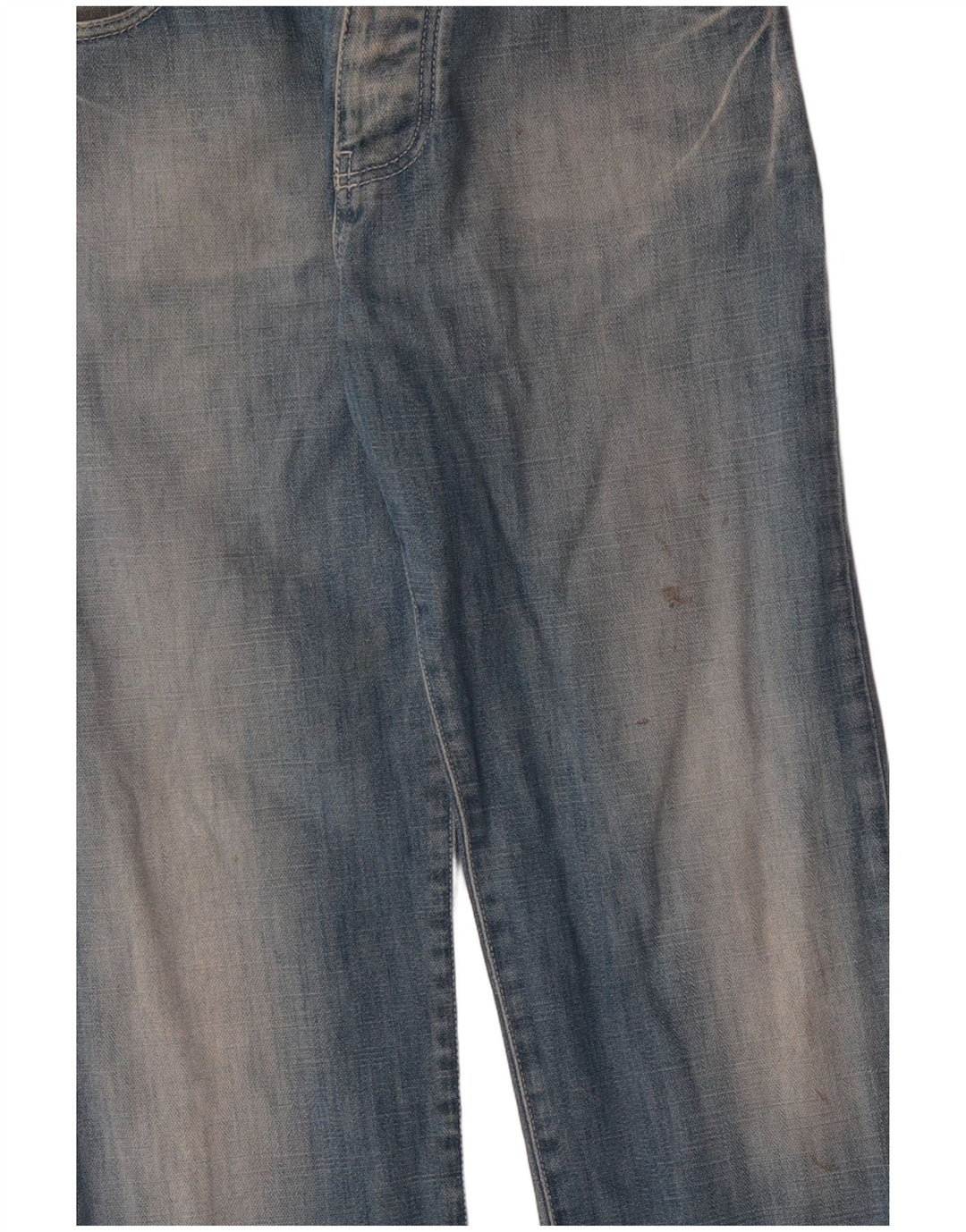 ARMANI Jeans dritti da uomo con grafica invecchiata W29 L31 Blu
