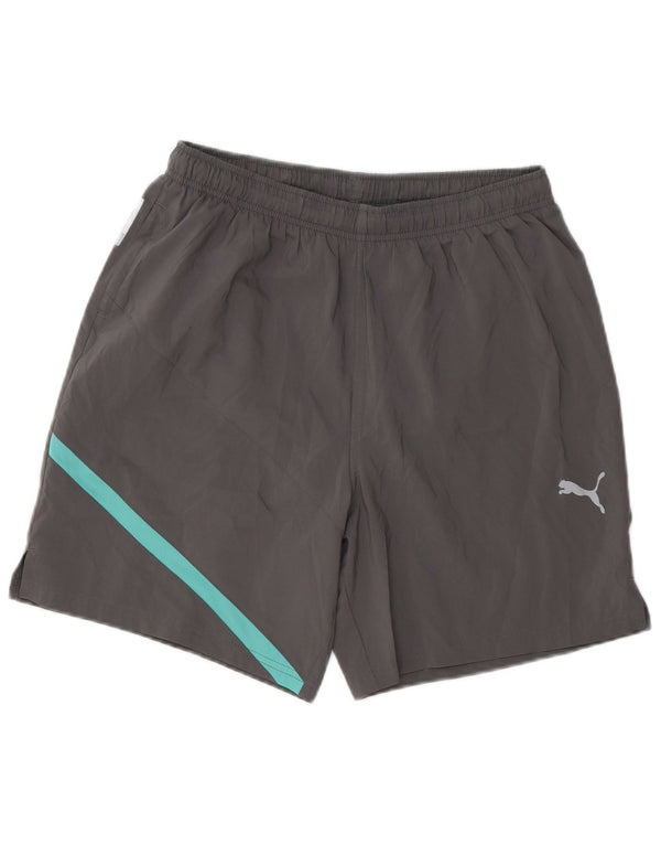 Pantaloncini sportivi Puma da uomo grigio medio color block