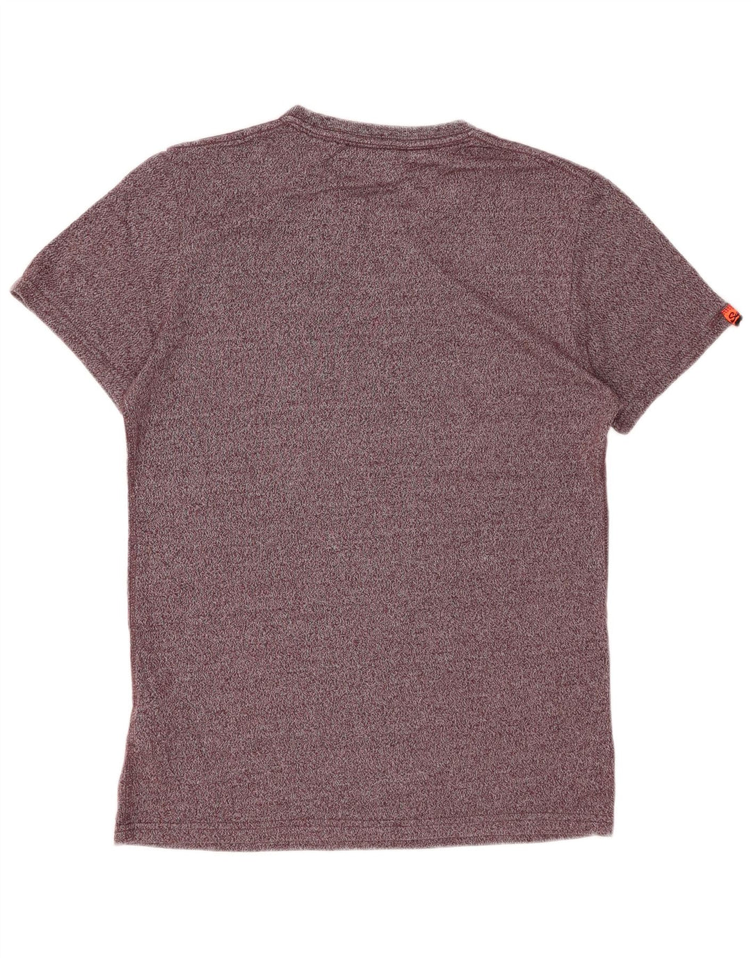 T-shirt grafica da uomo SUPERDRY Top grande in cotone screziato bordeaux