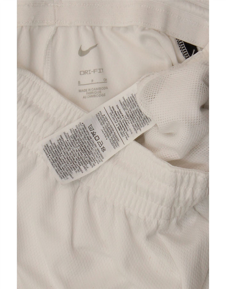 Pantaloncini sportivi Nike da uomo Dri Fit piccoli in poliestere color block bianco