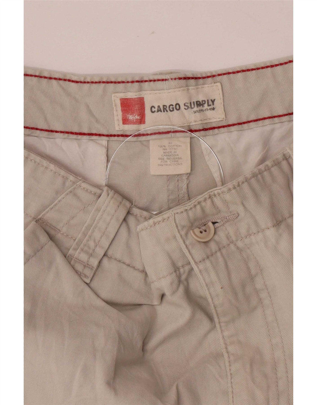 Mossimo Pantaloncini cargo da uomo medi W32 Cotone beige