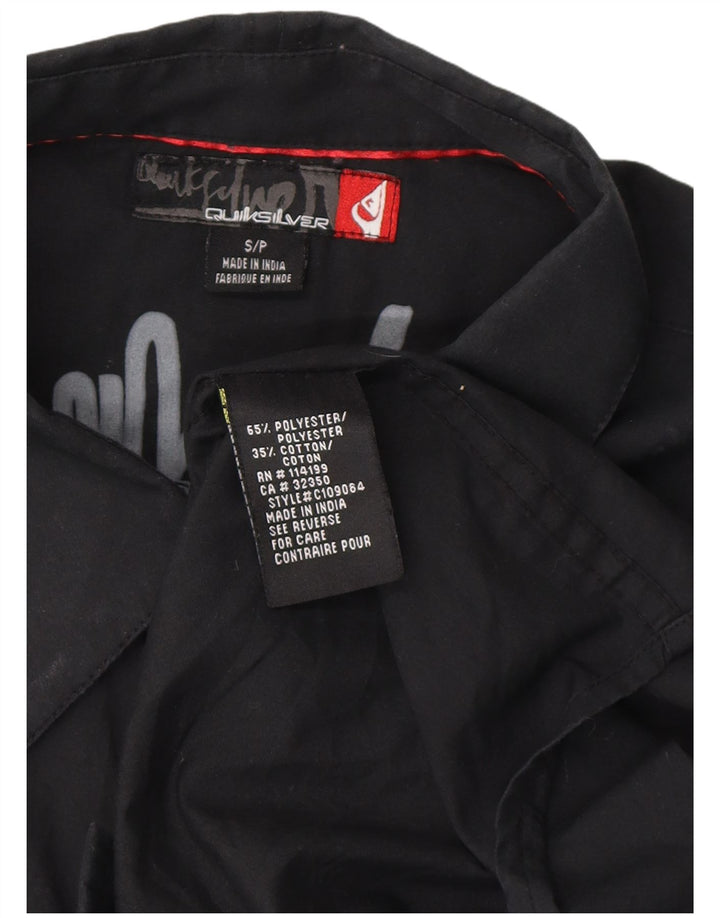 Camicia grafica da uomo Quiksilver piccola in poliestere nero
