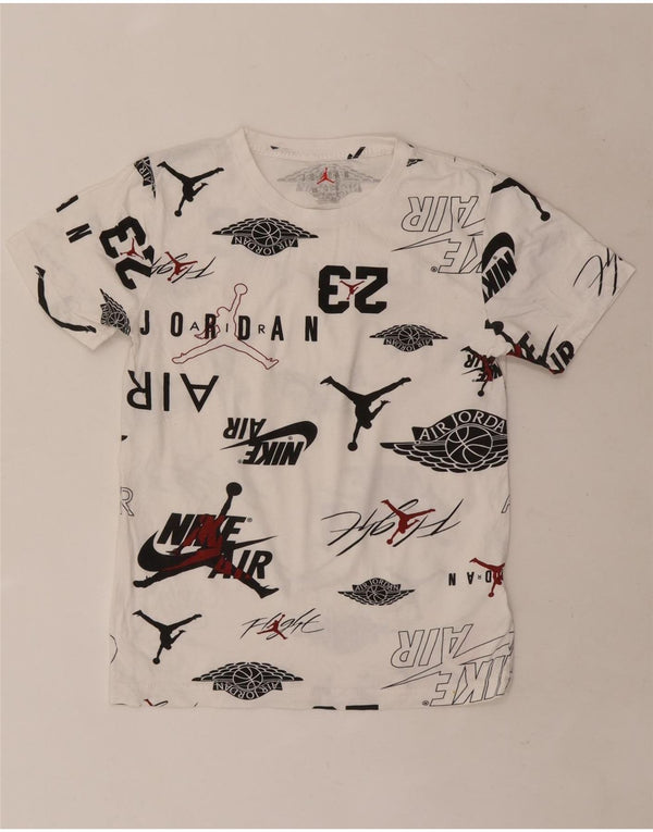 T-shirt grafica Jordan da bambino, 10-11 anni, cotone bianco medio