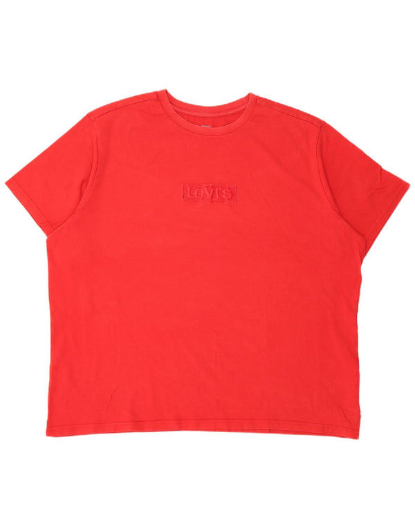 T-shirt grafica da uomo Levi's Top 2XL in cotone rosso