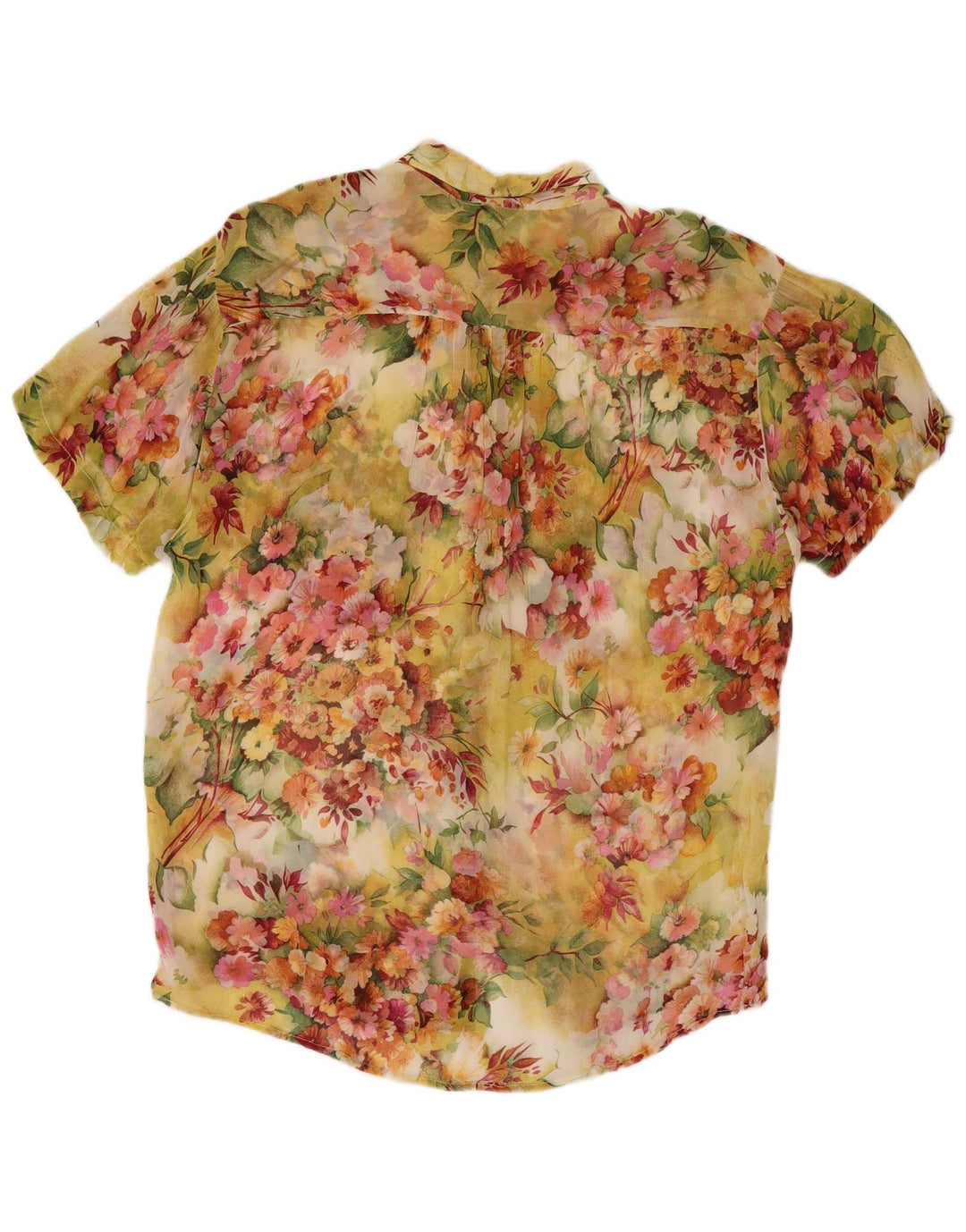 BENETTON Camicia a maniche corte da donna IT 46 Grande floreale multicolore