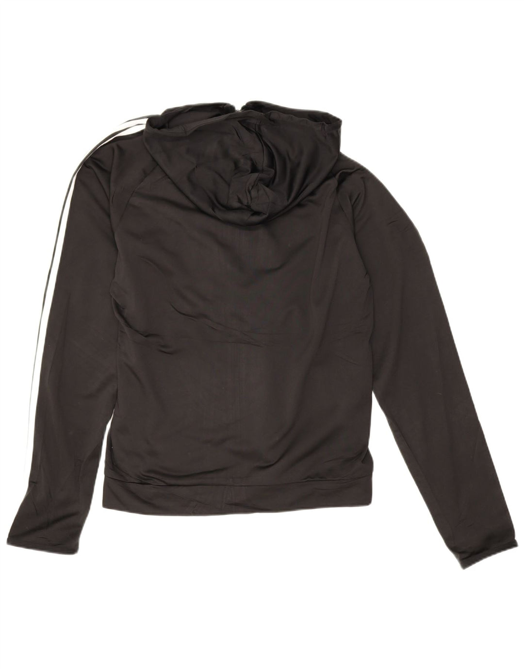Maglione con cappuccio e zip Adidas da uomo in poliestere nero medio