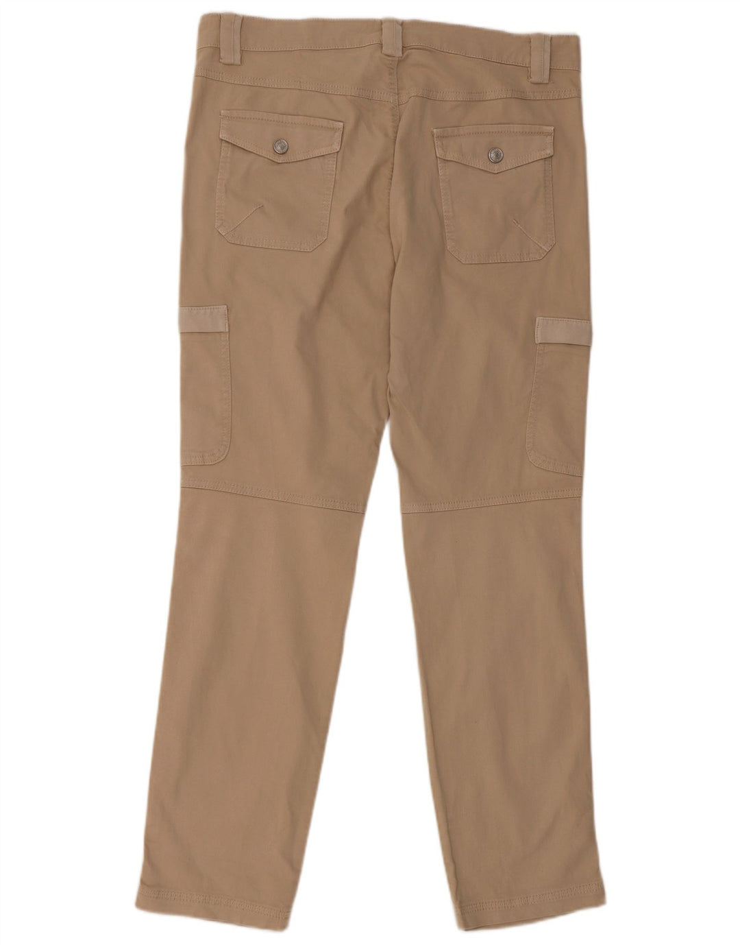 Pantaloni cargo slim da donna BENETTON IT 48 XL W36 L31 Cotone Beige