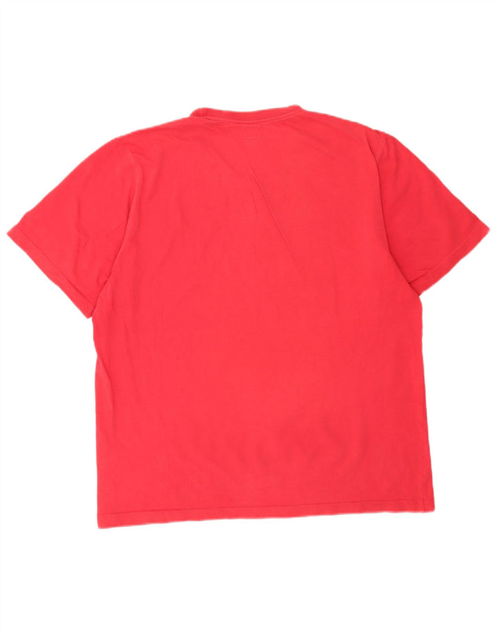 T-shirt grafica da uomo Adidas Top grande in cotone rosso