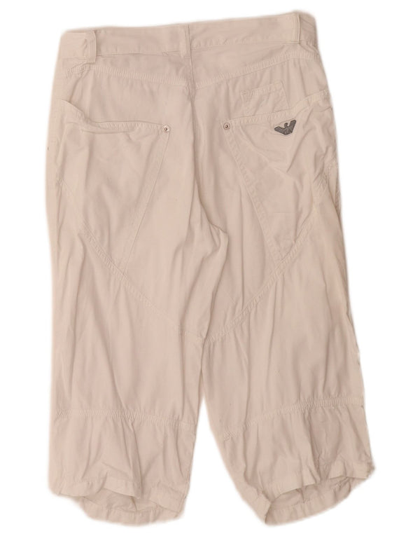 Pantaloni Capri dritti da bambino Armani 10-11 anni W26 L17 cotone bianco