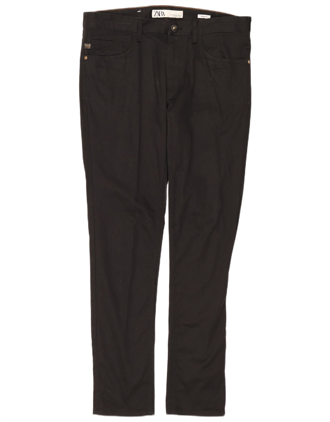 Pantaloni skinny casual da uomo ZARA EU 42 Large W32 L31 cotone nero