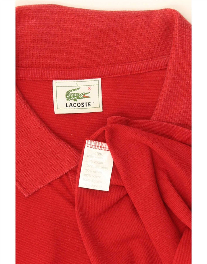 Polo da uomo Lacoste taglia 5 grande in cotone rosso