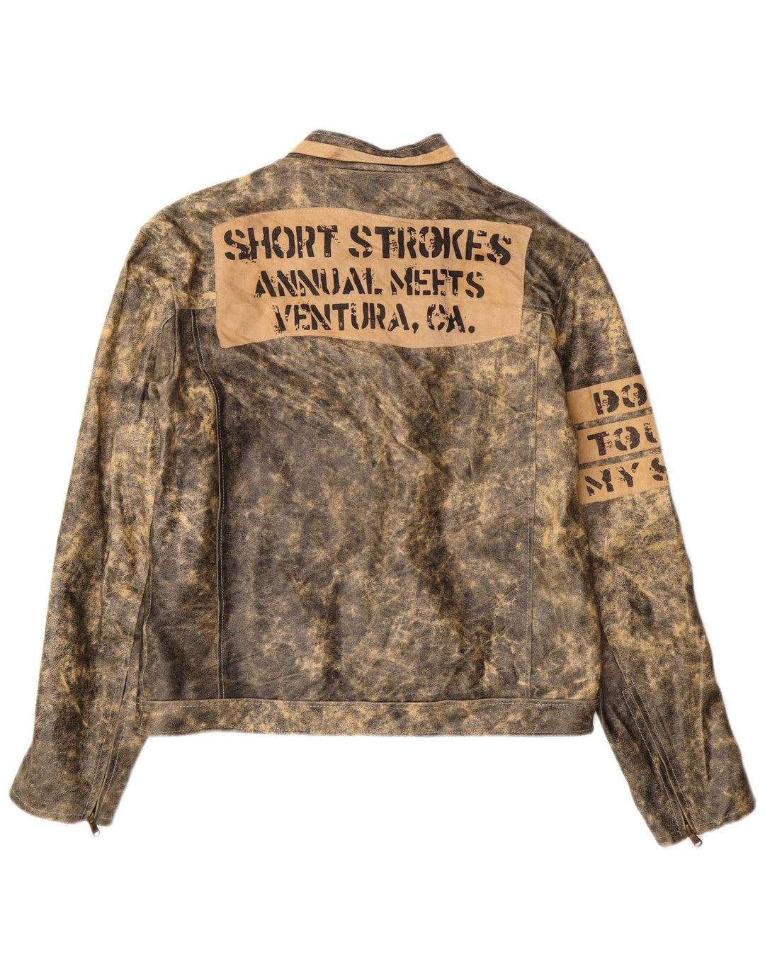 Giacca in pelle grafica da uomo Bata IT 52 XL in pelle grigia