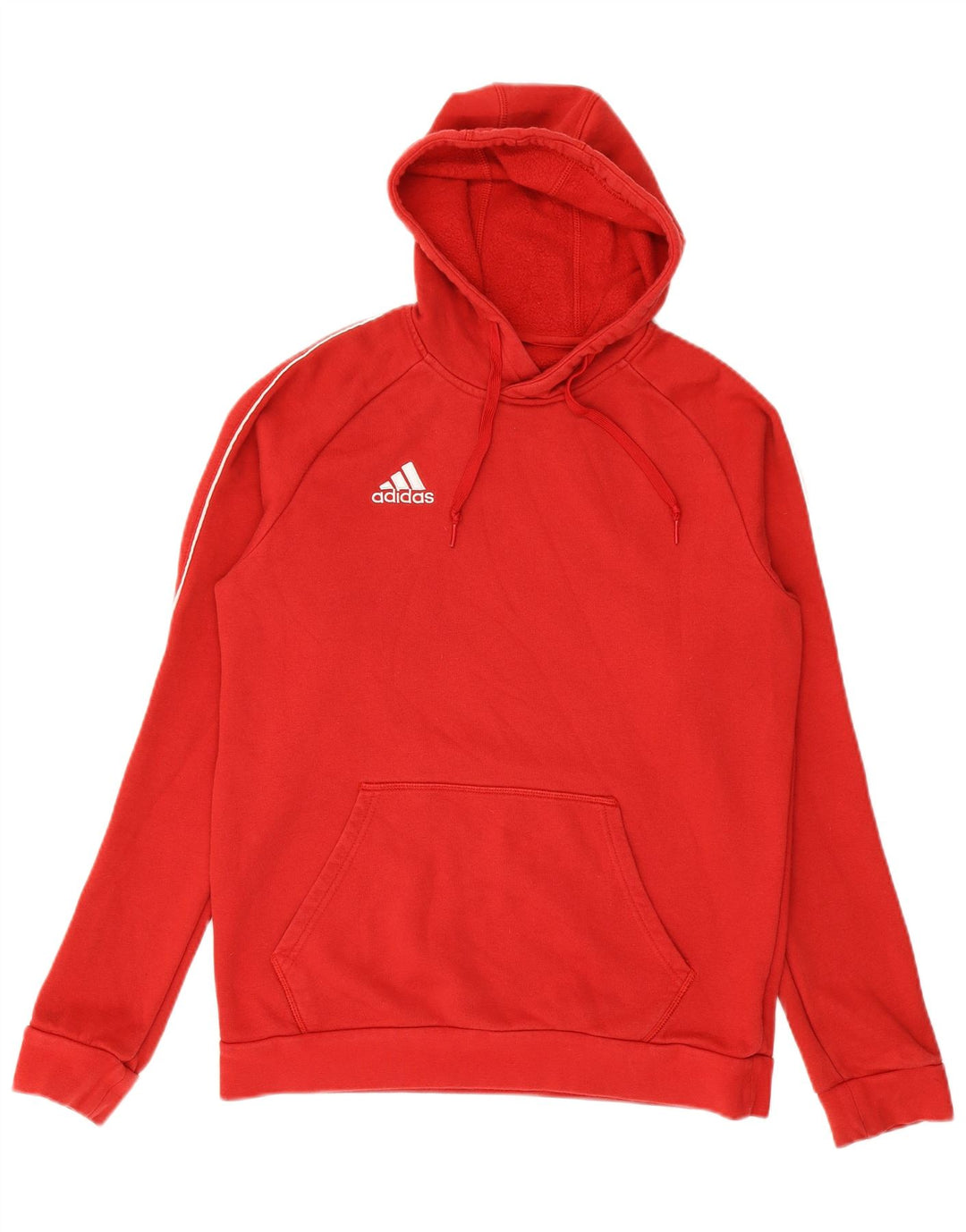 Maglione con cappuccio da uomo ADIDAS piccolo in cotone rosso