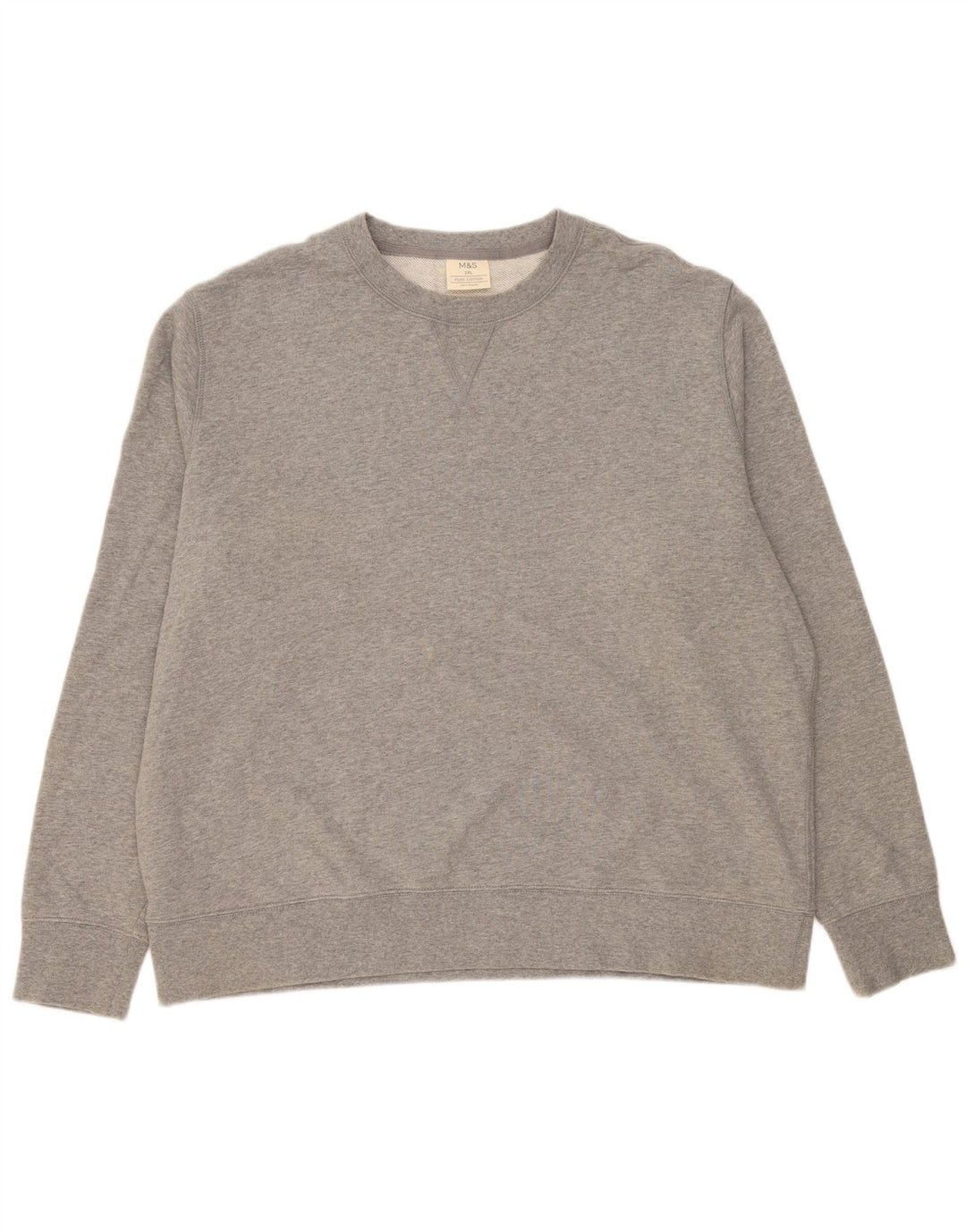 Felpa da uomo Marks & Spencer maglione 3XL cotone grigio