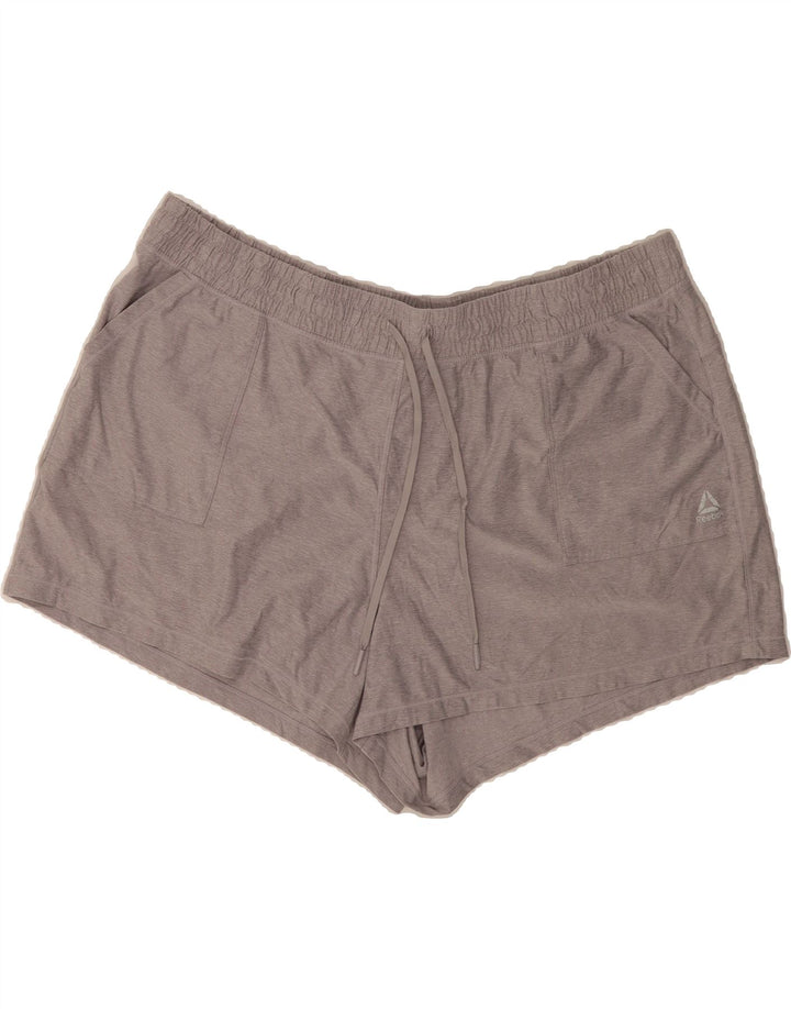 REEBOK Womens Sport Shorts UK 22 3XL  Grey Polyester Vintage Reebok and Second-Hand Reebok from Messina Hembry 