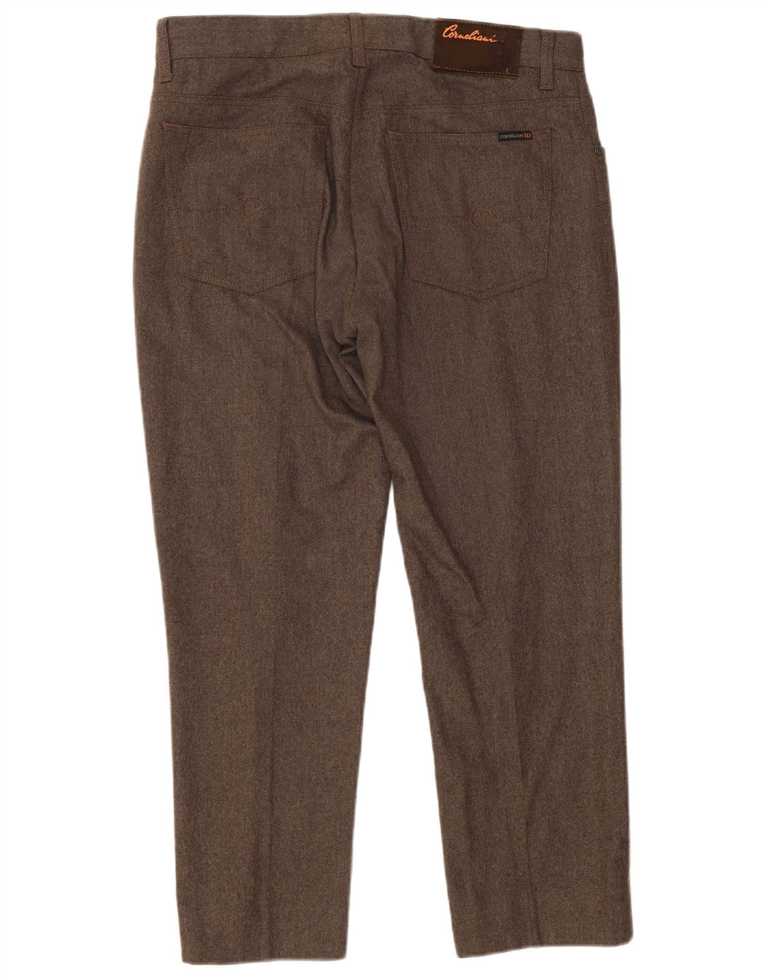 CORNELIANI Pantaloni Casual Dritti Uomo W36 L28 Lana Marrone