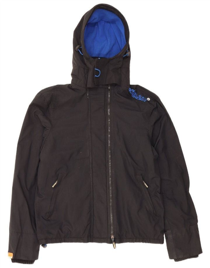 Giacca a vento da uomo con cappuccio SUPERDRY UK 38 media nera