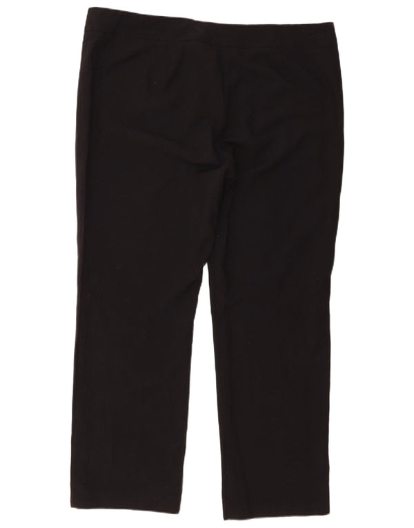 Pantaloni casual dritti da donna Marks & Spencer UK 20 2XL W42 L29 Nero