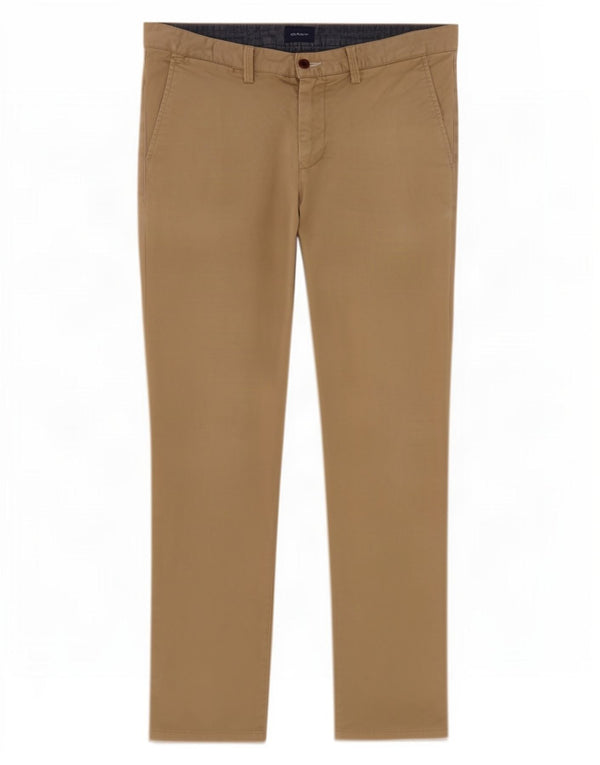 Pantaloni chino slim da uomo Gant W32 L30 in cotone beige
