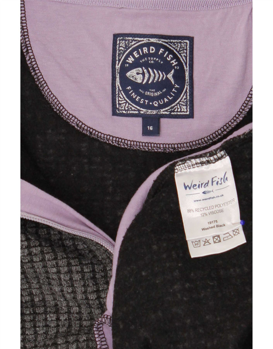 Giacca in pile da donna Weird Fish UK 16 grande poliestere grigio