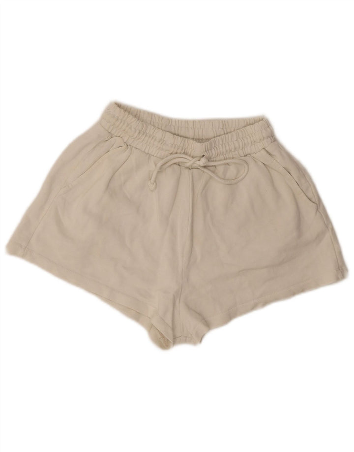 Pantaloncini sportivi Zara da donna piccoli in cotone bianco