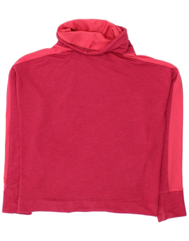 UNDER ARMOUR Womens Sweatshirt Jumper UK 14 Medium Red Colourblock Vintage Under Armour and Second-Hand Under Armour from Messina Hembry 