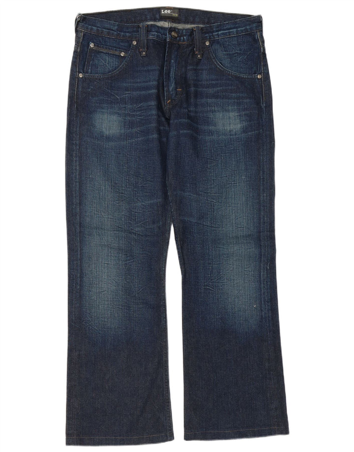 Jeans svasati da uomo Lee Clark W34 L31 cotone blu navy