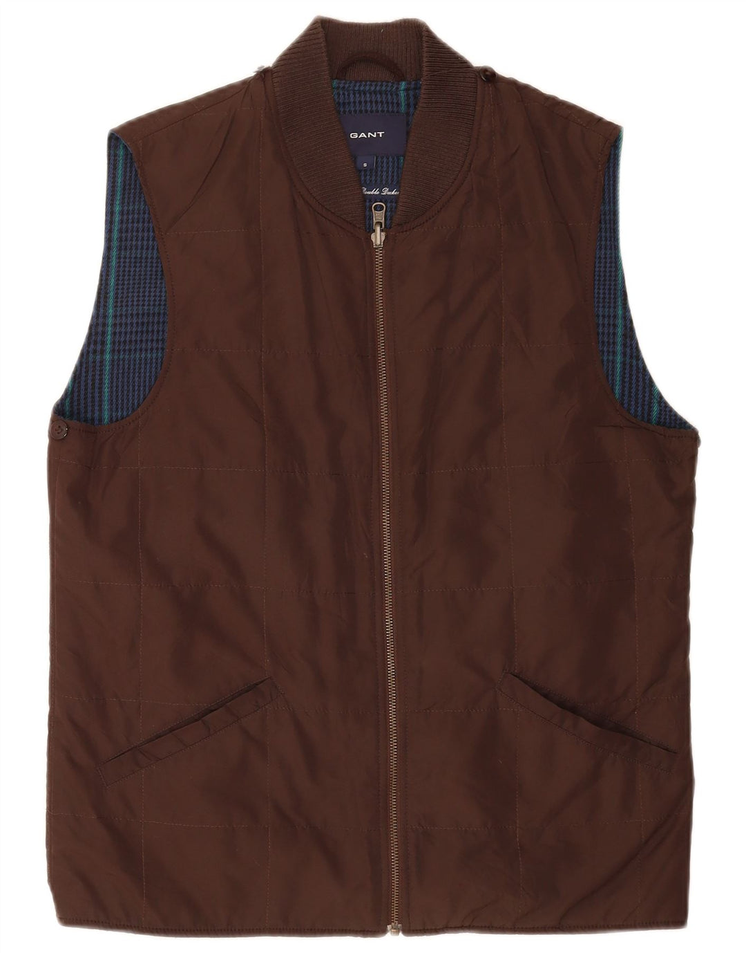 Gilet da uomo Gant UK 36 piccolo poliestere marrone