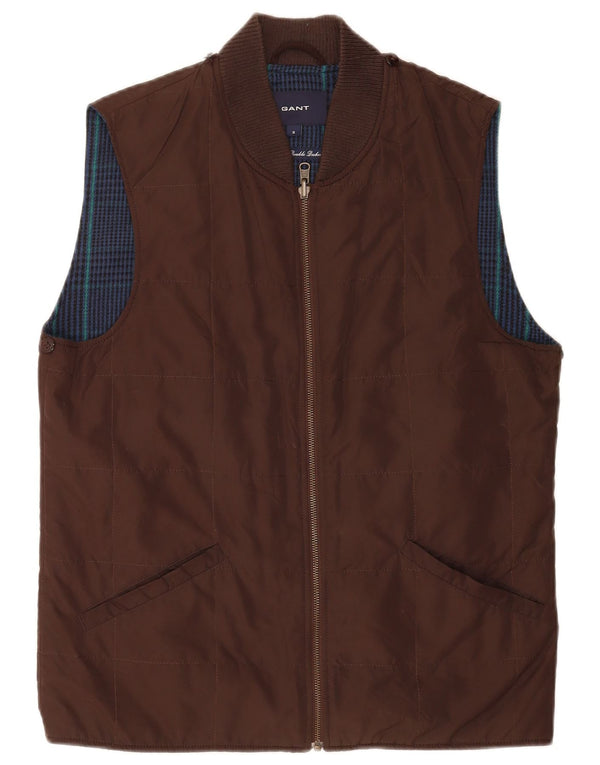 Gilet da uomo Gant UK 36 piccolo poliestere marrone