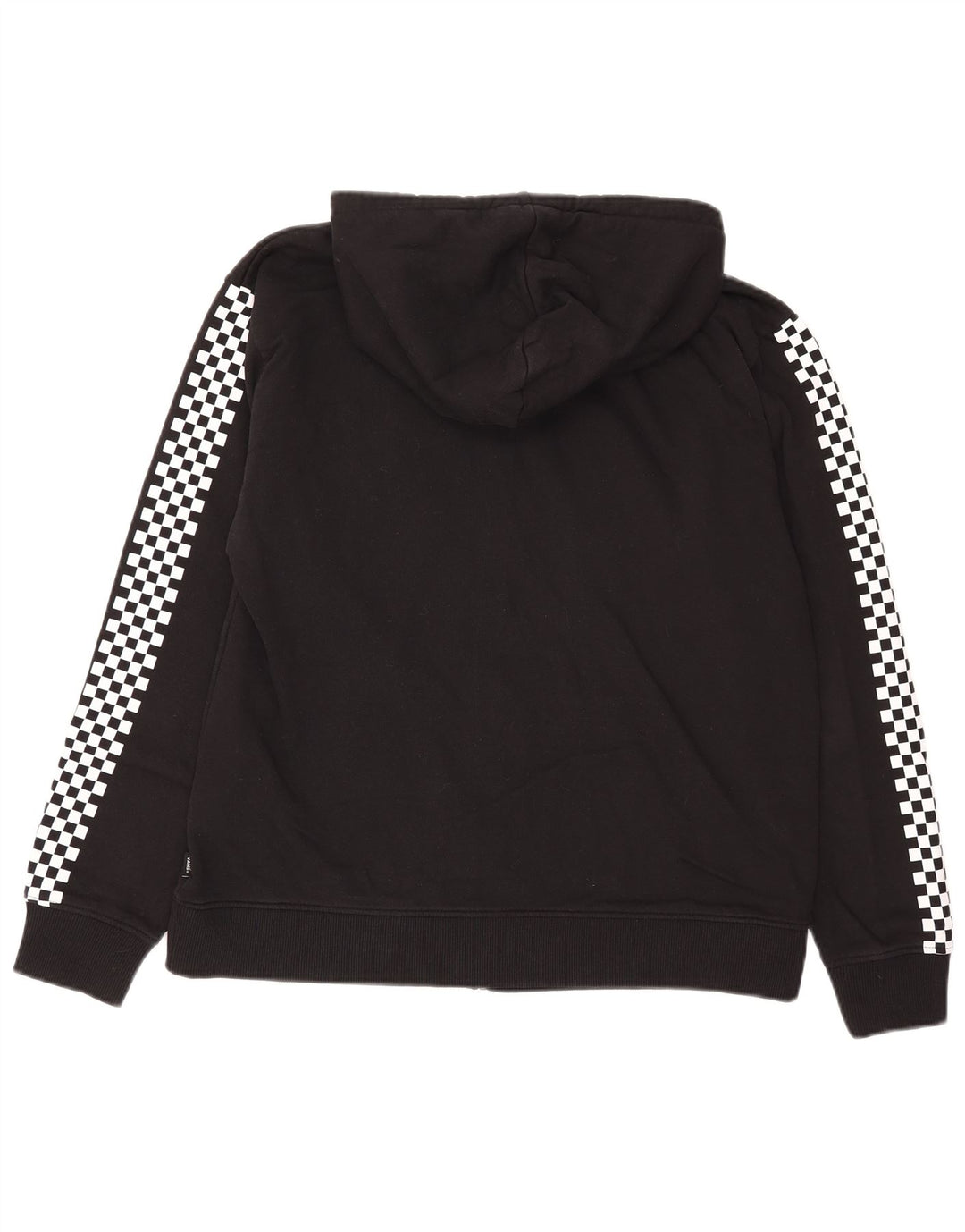 Felpa con cappuccio e zip grafica da uomo Vans grande in cotone nero