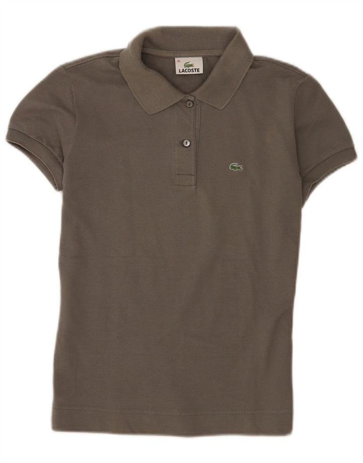 Polo da donna Lacoste taglia 36 piccola in cotone grigio
