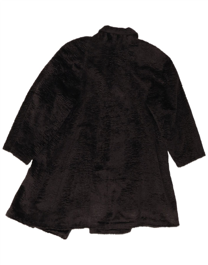 Cappotto da donna in pelliccia sintetica IT 44 medio nero sintetico