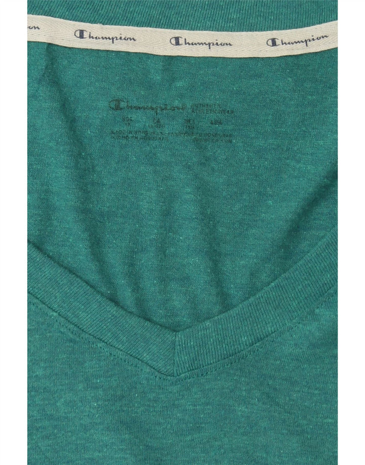 CHAMPION Womens T-Shirt Top UK 18 XL Turquoise Polyester Vintage Champion and Second-Hand Champion from Messina Hembry 