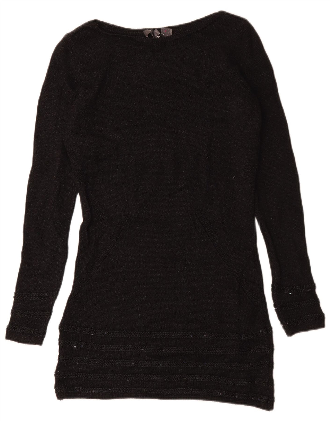 Maglione maglione con scollo a barca Marks & Spencer da donna Per Una UK 8 piccolo nero
