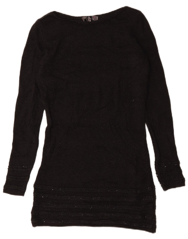 Maglione maglione con scollo a barca Marks & Spencer da donna Per Una UK 8 piccolo nero