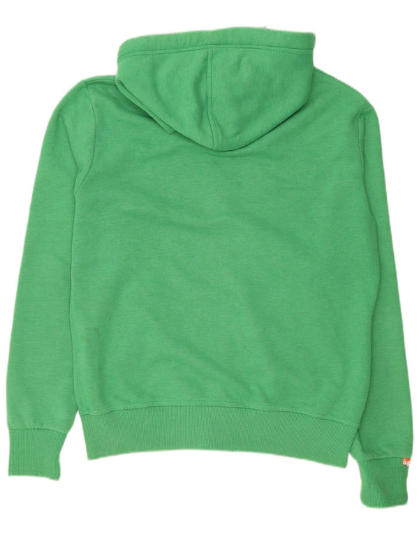 Felpa con cappuccio e zip da uomo Superdry XL in cotone verde