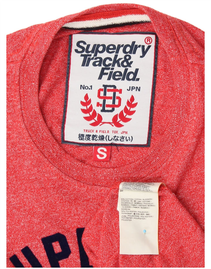 T-shirt grafica da uomo SUPERDRY Top piccola in cotone rosso