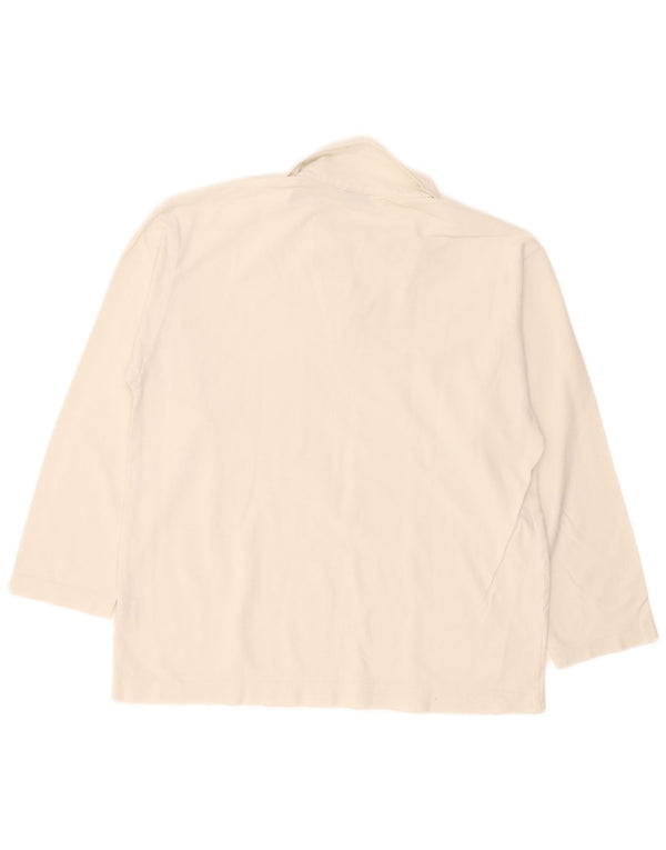 Polo da uomo a maniche lunghe Napapijri XL in cotone bianco