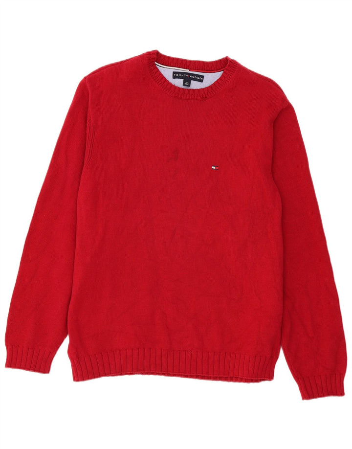 Maglione maglione con scollo a barca da uomo Tommy Hilfiger Borgogna medio