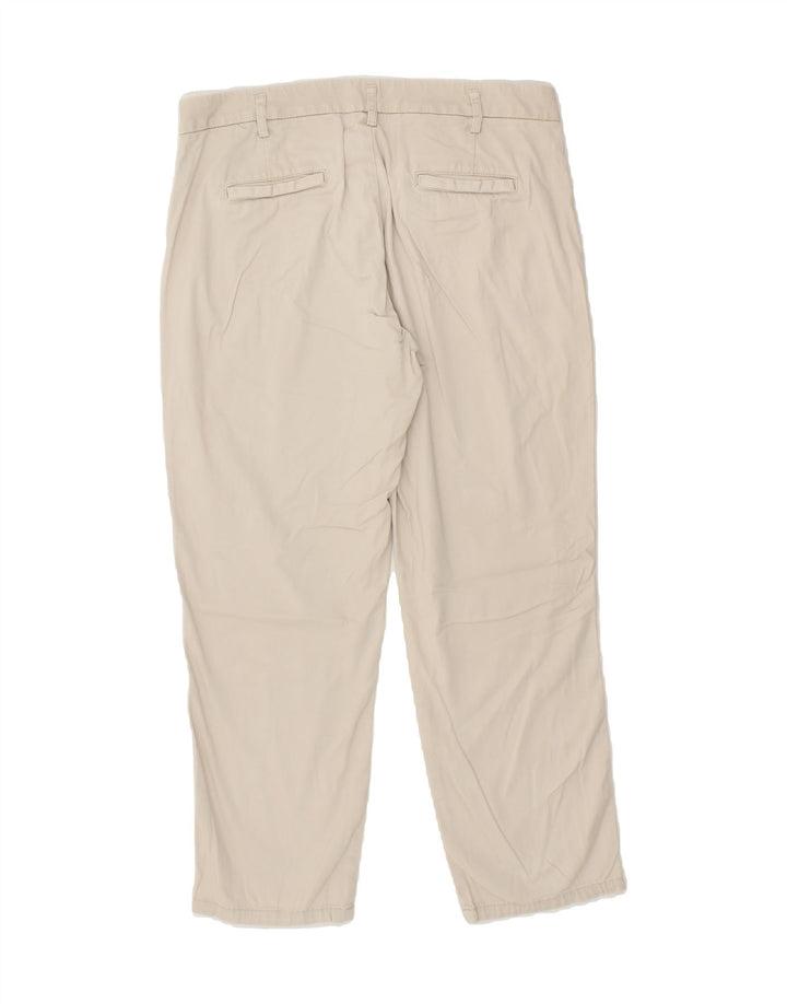 BENETTON Womens Straight Chino Trousers W32 L26 Beige Vintage Benetton and Second-Hand Benetton from Messina Hembry 