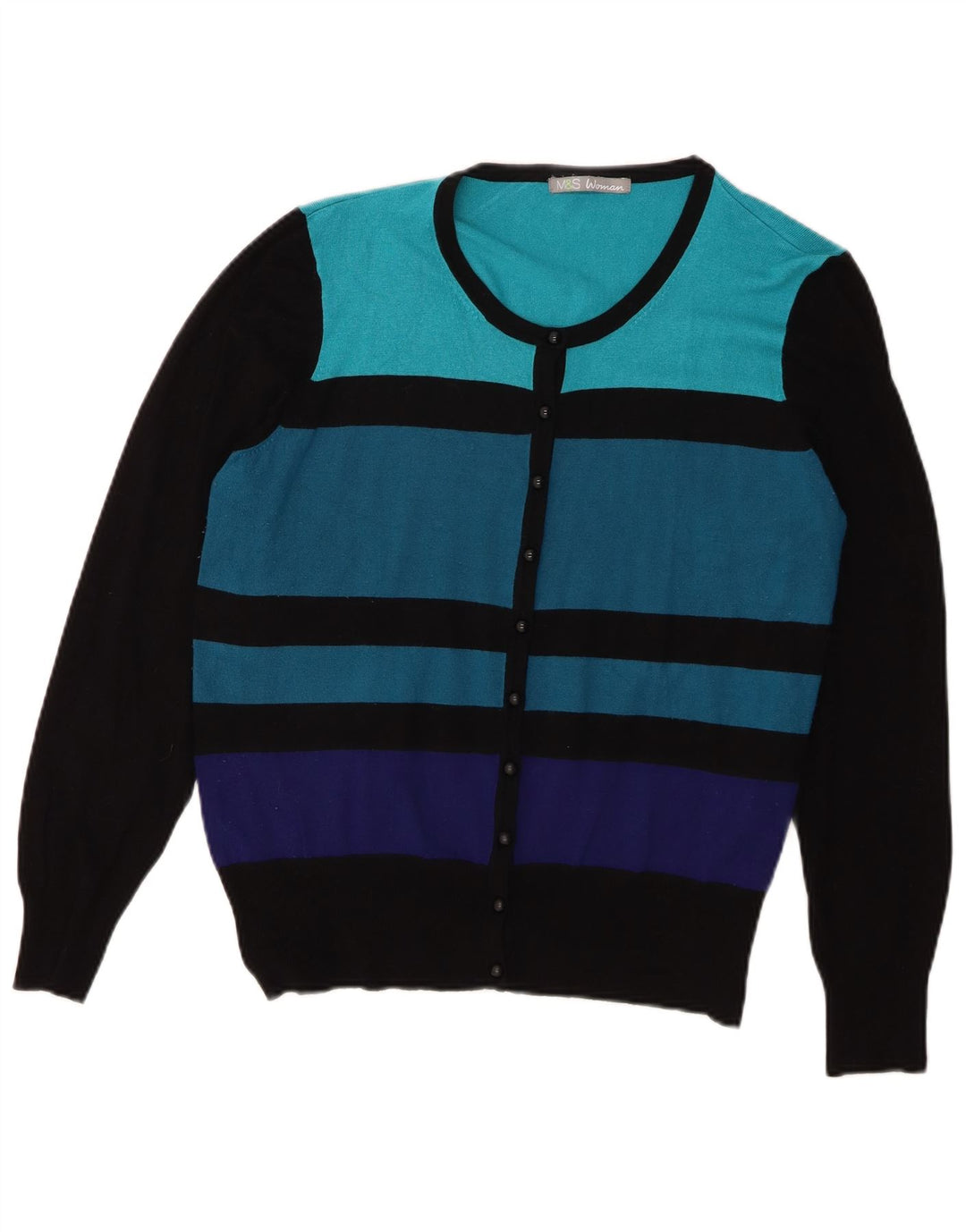 Maglione cardigan da donna Marks & Spencer UK 16 grande multicolore