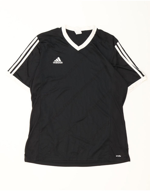 Adidas Mens Climalite T-Shirt Top XL Black Polyester