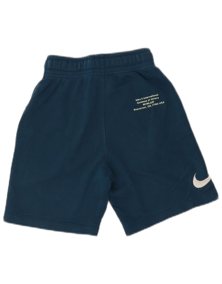 Pantaloncini sportivi con grafica NIKE da ragazzo 8-9 anni piccoli in cotone blu