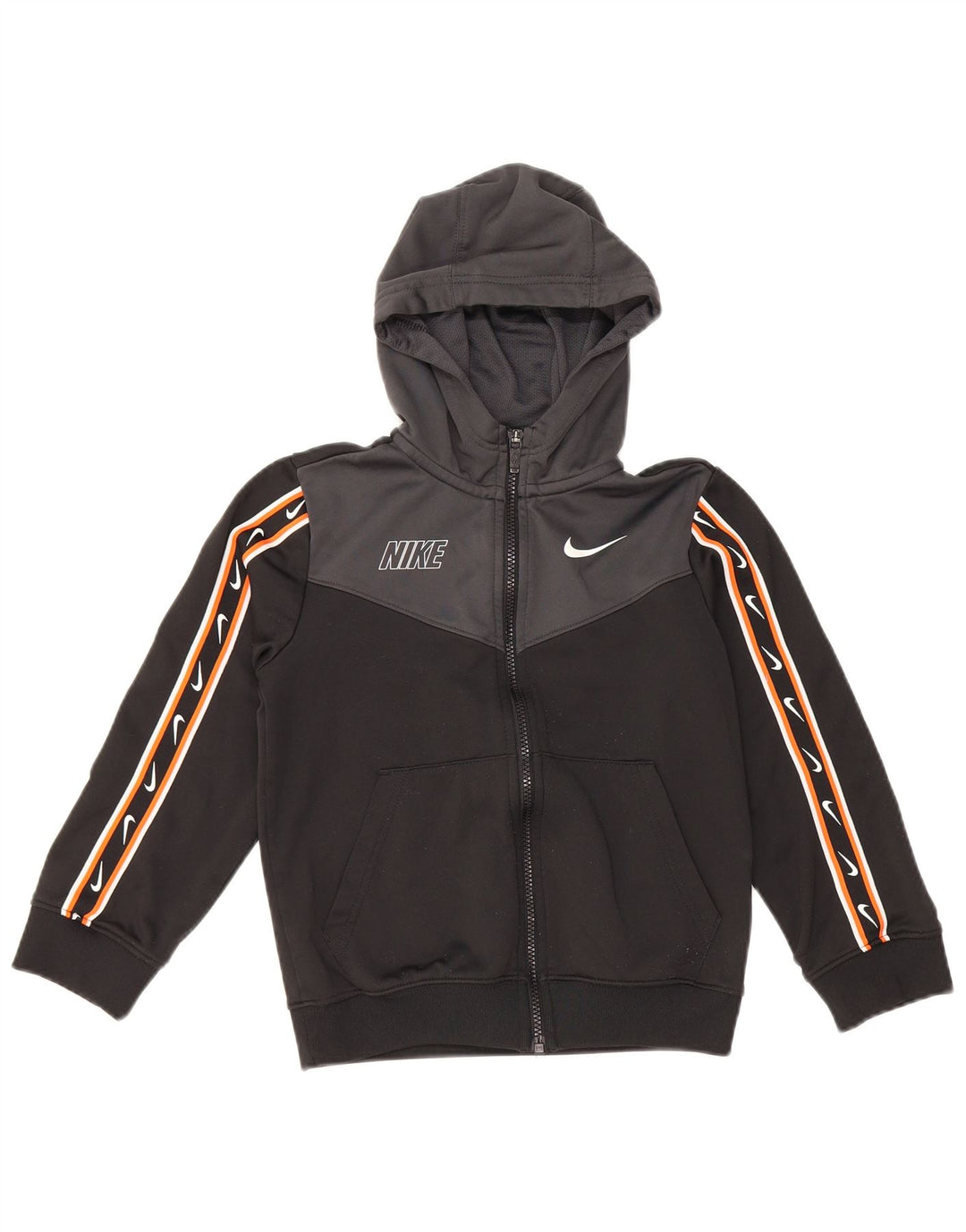 Maglione con cappuccio grafico NIKE da bambino Dri Fit 8-9 anni piccolo nero a blocchi di colore