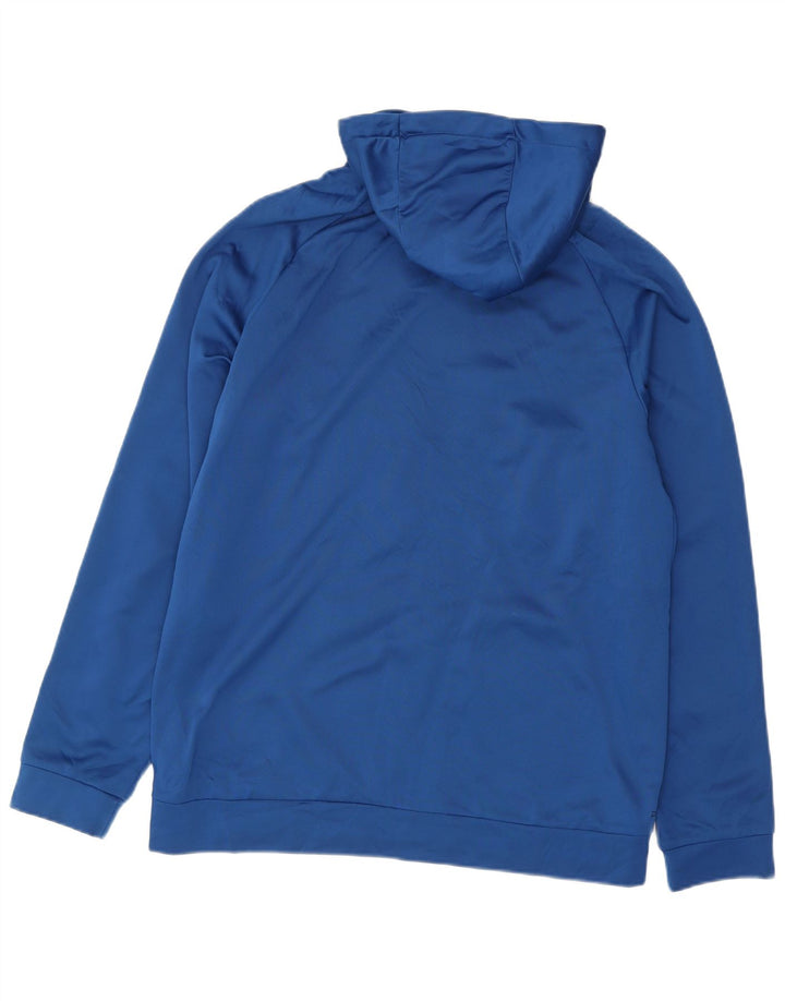 Felpa con cappuccio e zip Nike Dri Fit da uomo, grande, in poliestere blu
